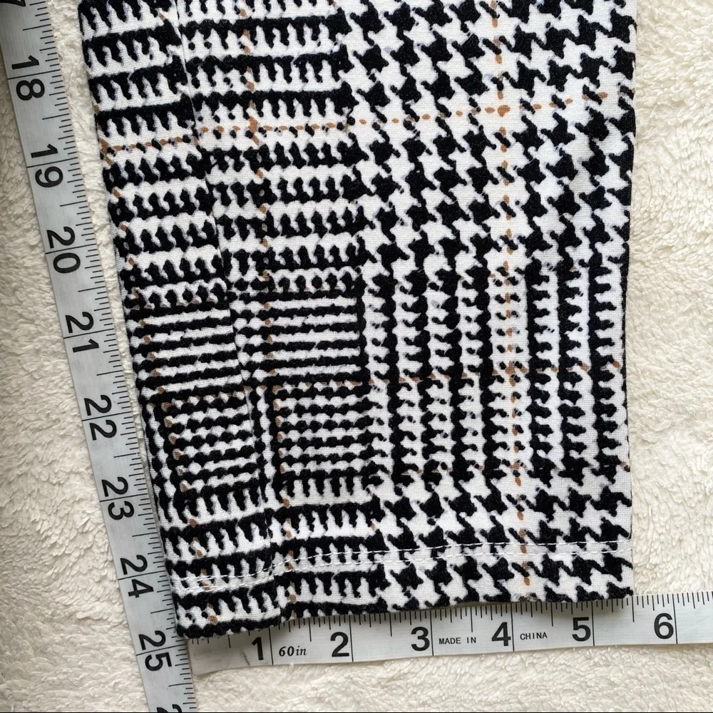 J.McLaughlin Becca houndstooth Glen Plaid leggings pants size 8